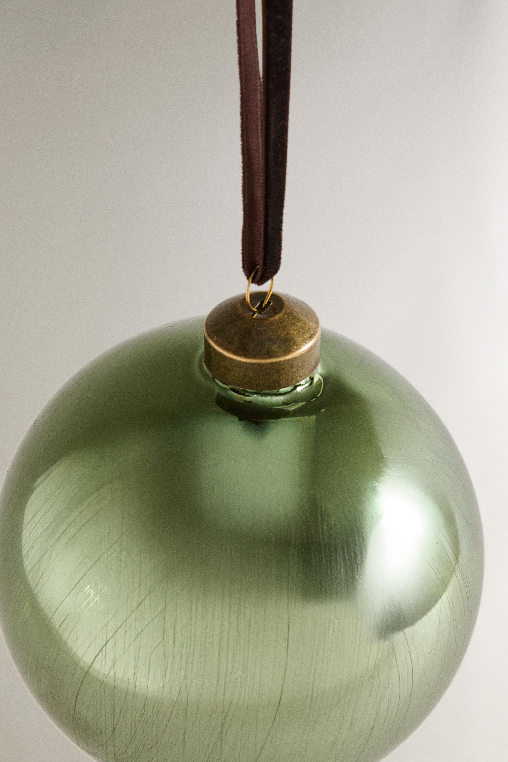 GREEN BALL CHRISTMAS TREE ORNAMENT